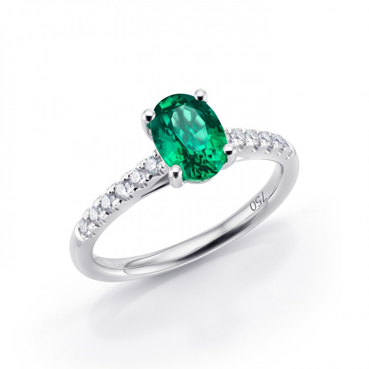 Anillo Esmeralda " Oval Green Cairo" - SR 22- ESM