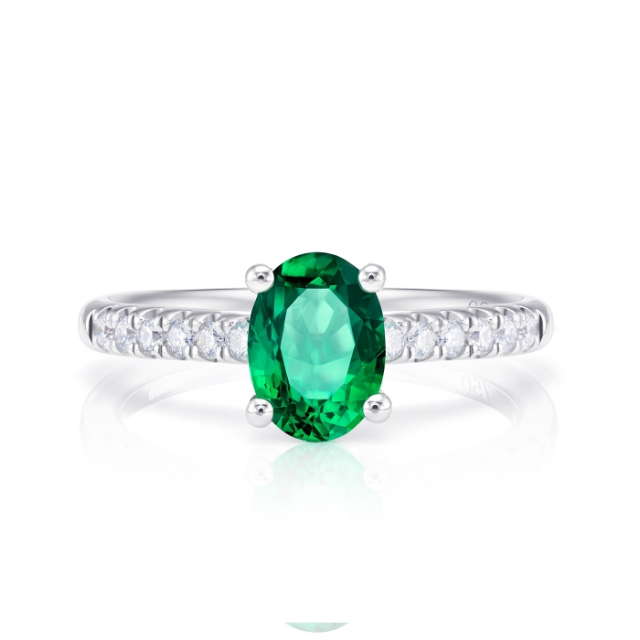 anillo esmeralda oval green cairo